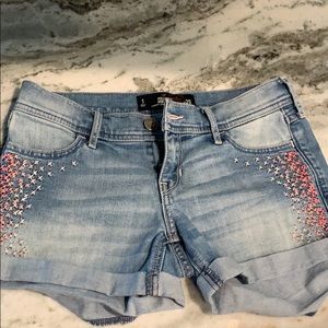 Hollister Embroidered Jean Shorts
